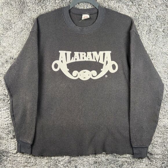 Vintage Alabama Fans Tour Thermal Long Sleeve Shirt 1986 XL - Picture 1 of 10